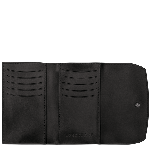 Brieftasche im Kompaktformat Roseau , Leder - Schwarz - Ansicht 2 von 2