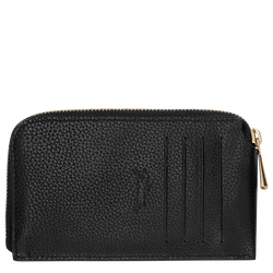 Le Foulonn&eacute; Card holder , Black - Leather