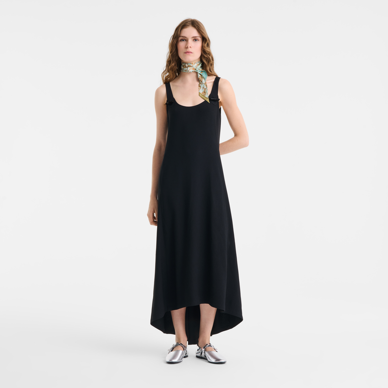 Vestido , Crep&eacute; - Negro  - Vista 2 de 3