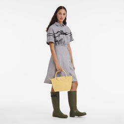Le Pliage Green S Handbag , Wheat - Recycled canvas