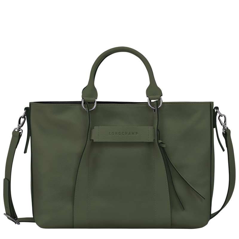 Longchamp 3D L Handbag , Khaki - Leather  - View 1 of  6