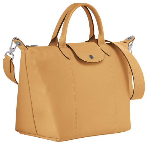 Sac porté main M Le Pliage Cuir Miel (L1515757P15) | Longchamp CH Sac porté main M Le Pliage Cuir Miel (L1515757P15) | Longchamp CH