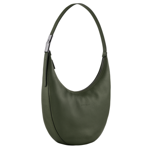Le Roseau Essential L Crossbody bag , Khaki - Leather - View 3 of  4