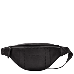Longchamp 3D 腰包 S , 黑色 - 皮革