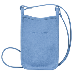Mobiltelefon-Etui mit Lederbändchen Le Foulonné , Leder - Wolkenblau
