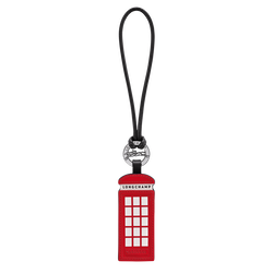 Key ring , Red - Leather