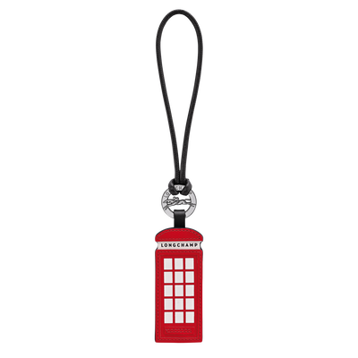 Key ring , Red - Leather