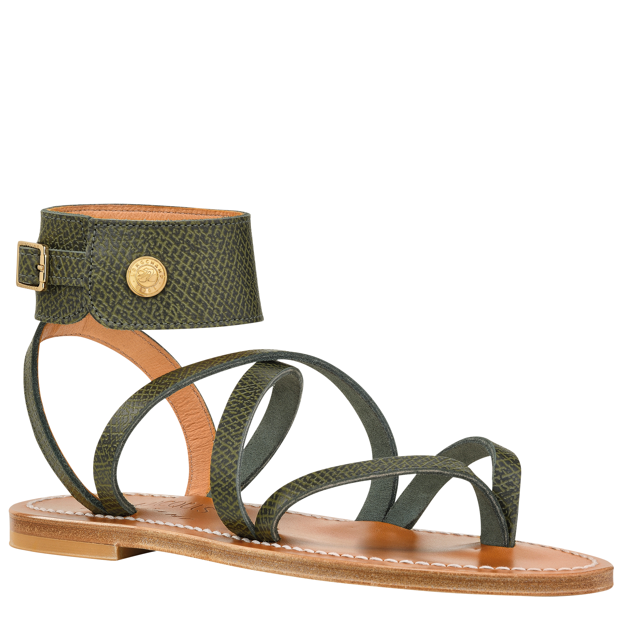 ロンシャン x カジャック Sandals, フォレスト