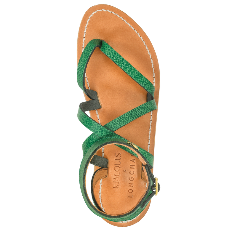 Longchamp x K.Jacques Sandals , Green - Leather  - View 4 of 4