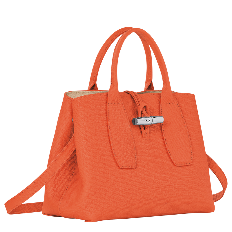 Le Roseau M Handbag , Orange - Leather  - View 3 of  6