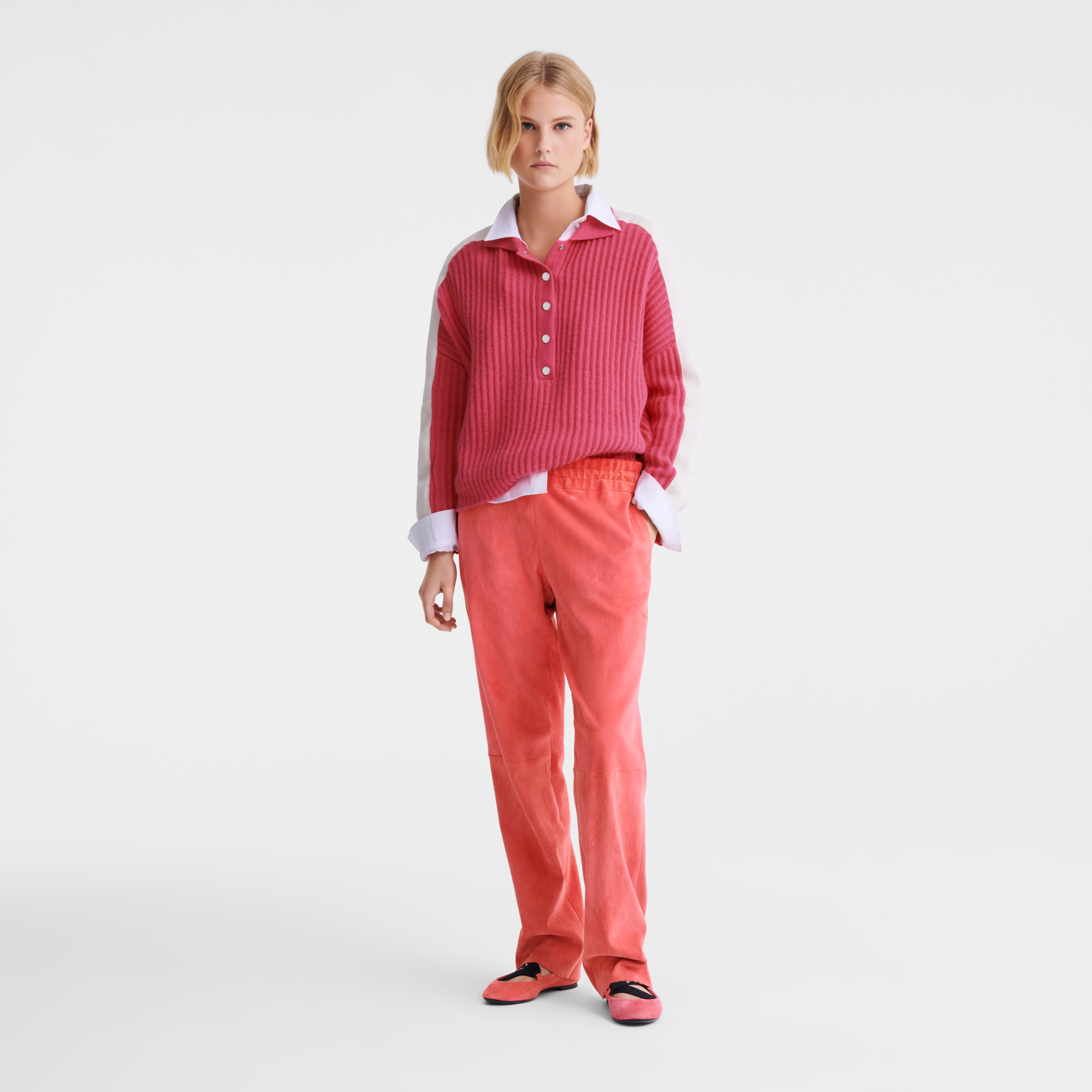 Polo collar jumper, Pink - View 2 of
5 - zoom in null Polo collar jumper, Pink