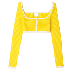 ニットクロップトップス