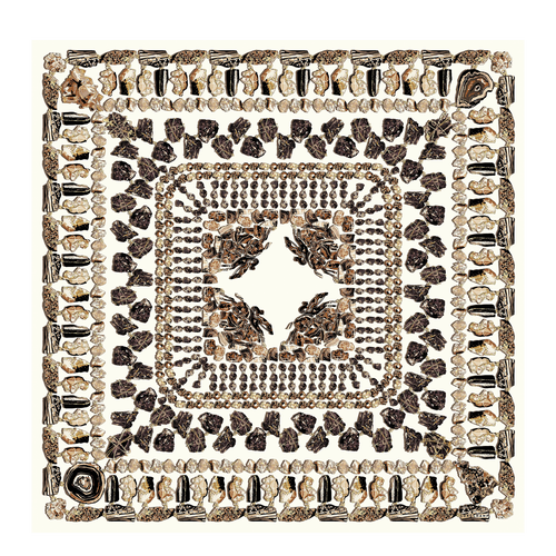 Silk scarf, 001 Black Silk scarf, 001 Black, hi-res