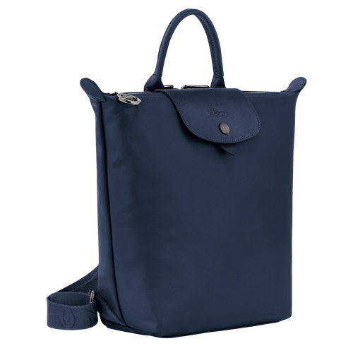 Rucksack S Le Pliage Xtra , Leder - Navy - Ansicht 3 von 5