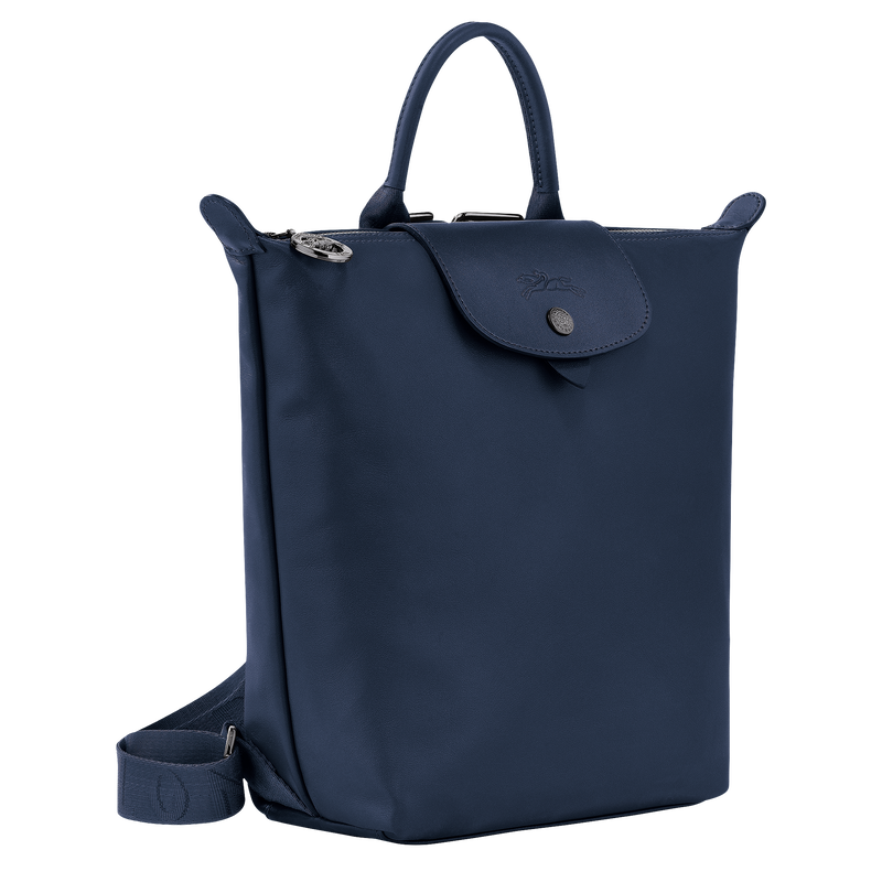 Rucksack S Le Pliage Xtra , Leder - Navy  - Ansicht 3 von 5