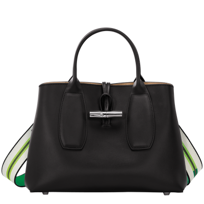 Le Roseau M Handbag , Black - Leather