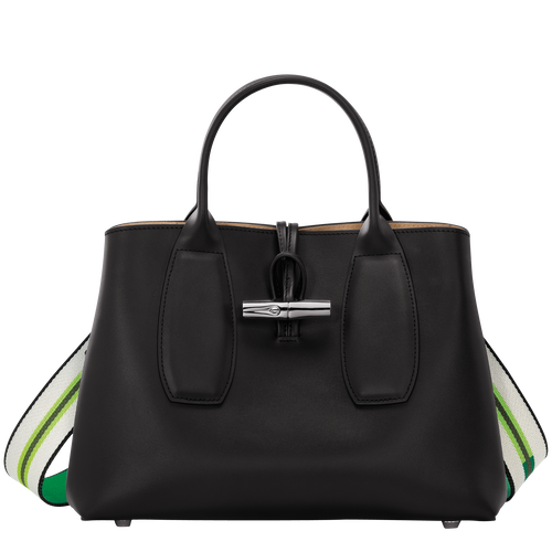 Le Roseau M Handbag , Black - Leather - View 1 of  7