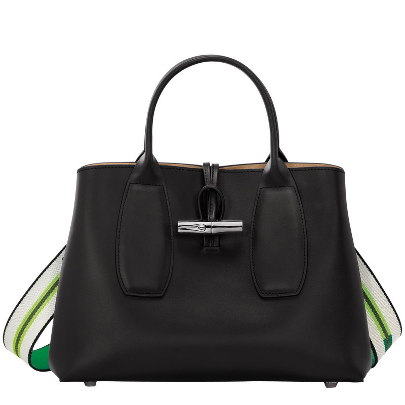 Le Roseau M Handbag , Black - Leather  - View 1 of  7