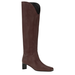 La Cavalière Heel boots , Mocha - Leather