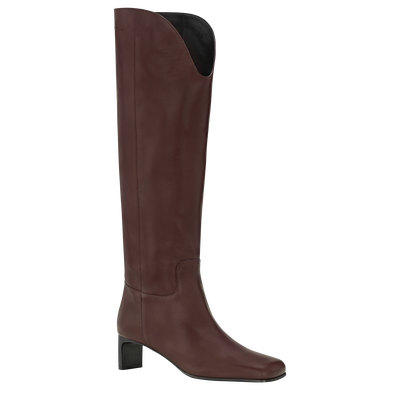 Absatzstiefel La Cavalière , Leder - Mokka