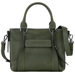 Longchamp 3D Tas met handgreep aan de bovenkant S , Kaki - Leder