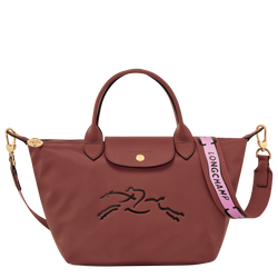 Le Pliage Xtra S Handbag , Mahogany - Leather