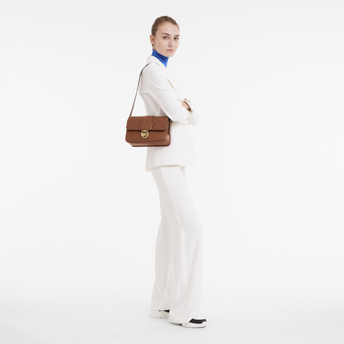 Box-Trot M Crossbody bag , Cognac - Leather - View 2 of  6