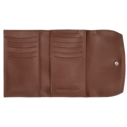 Le Roseau Wallet , Mahogany - Leather