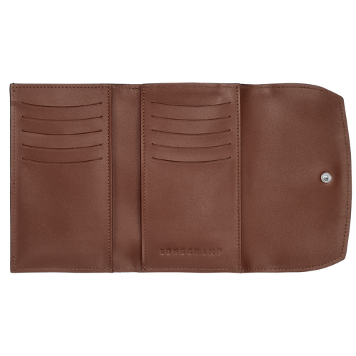 Brieftasche im Kompaktformat Le Roseau , Leder - Mahagoni - Ansicht 2 von 2