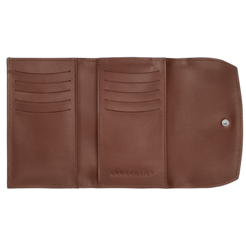 Brieftasche im Kompaktformat Le Roseau , Leder - Mahagoni  - Ansicht 2 von 2