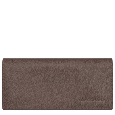 Le Foulonné Lange continentale portemonnee , Taupe - Leder