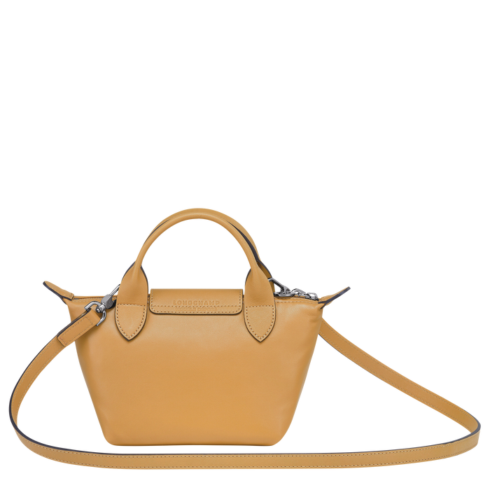 Le Pliage Cuir Top handle bag XS, Honey