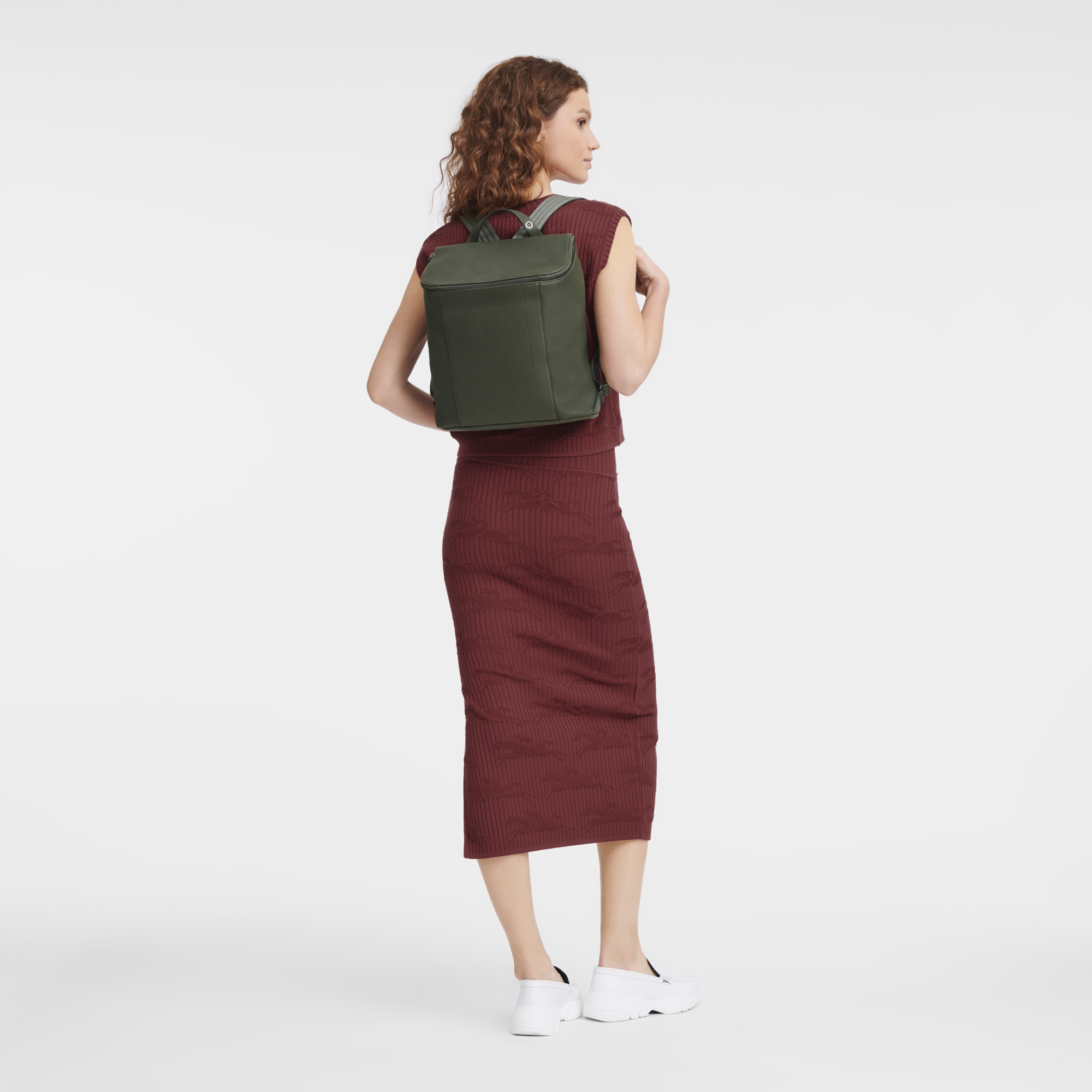 Backpack M, Khaki - View 2 of
4 - zoom in Longchamp 3D Backpack M, Khaki