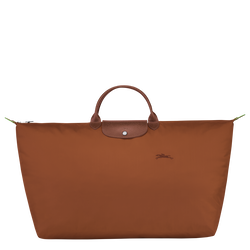 Reisetasche M Le Pliage Green , Recyceltes Canvas - Cognac