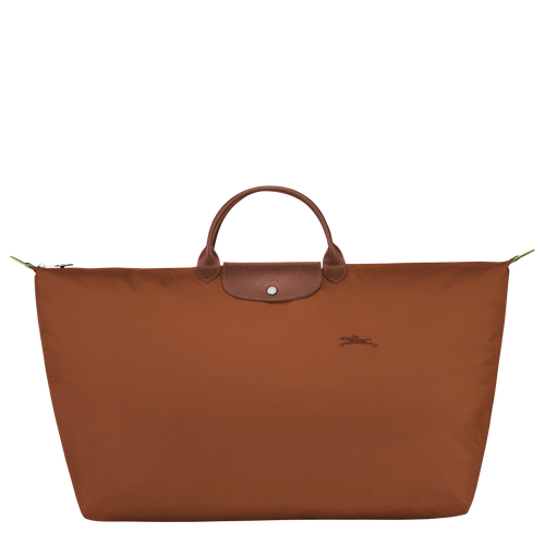 Le Pliage Green M Travel bag , Cognac - Recycled canvas - View 1 of  6
