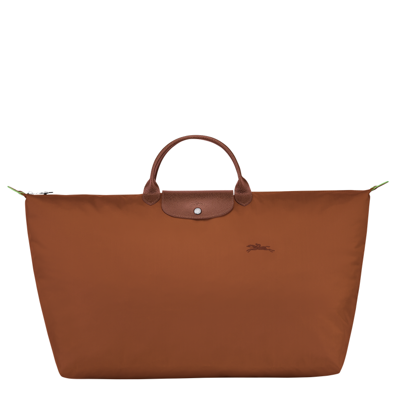 Le Pliage Green M Travel bag , Cognac - Recycled canvas  - View 1 of 6