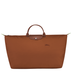 Le Pliage Green M Travel bag , Cognac - Recycled canvas