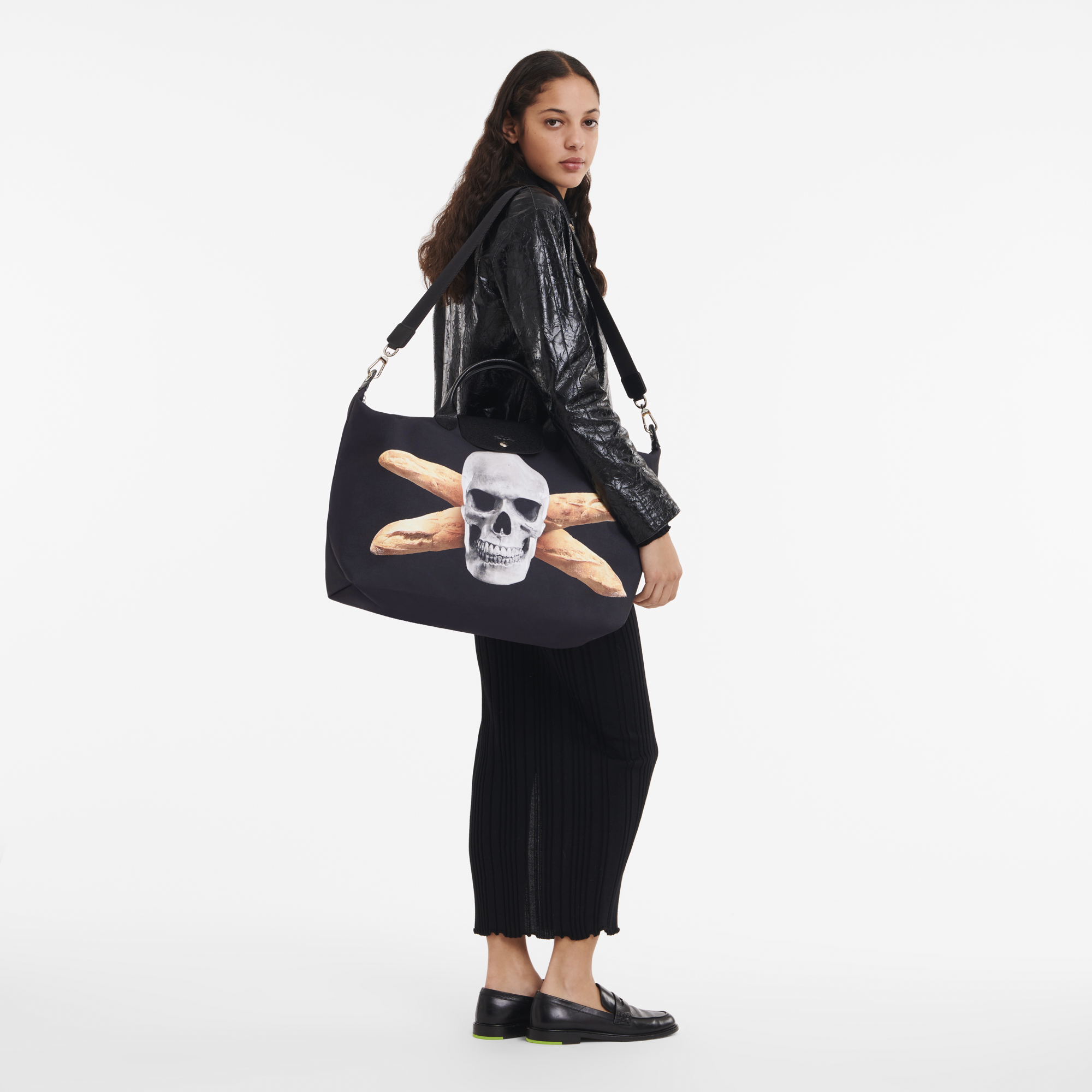 Longchamp x ToiletPaper S トラベルバッグ ブラック - キャンバス