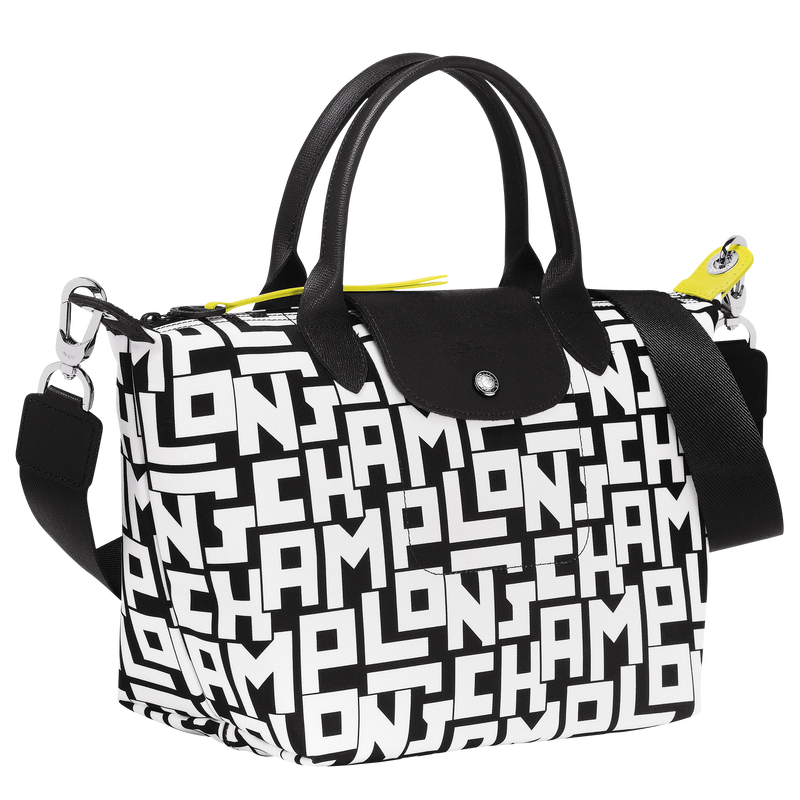 Le Pliage LGP 手提包 S , 黑/白色 - 帆布  - 查看 3 4