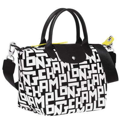 Le Pliage LGP Handbag S, Black/White