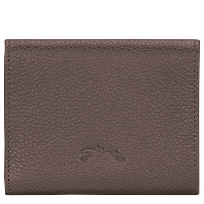 Le Foulonn&eacute; Compact wallet, Taupe