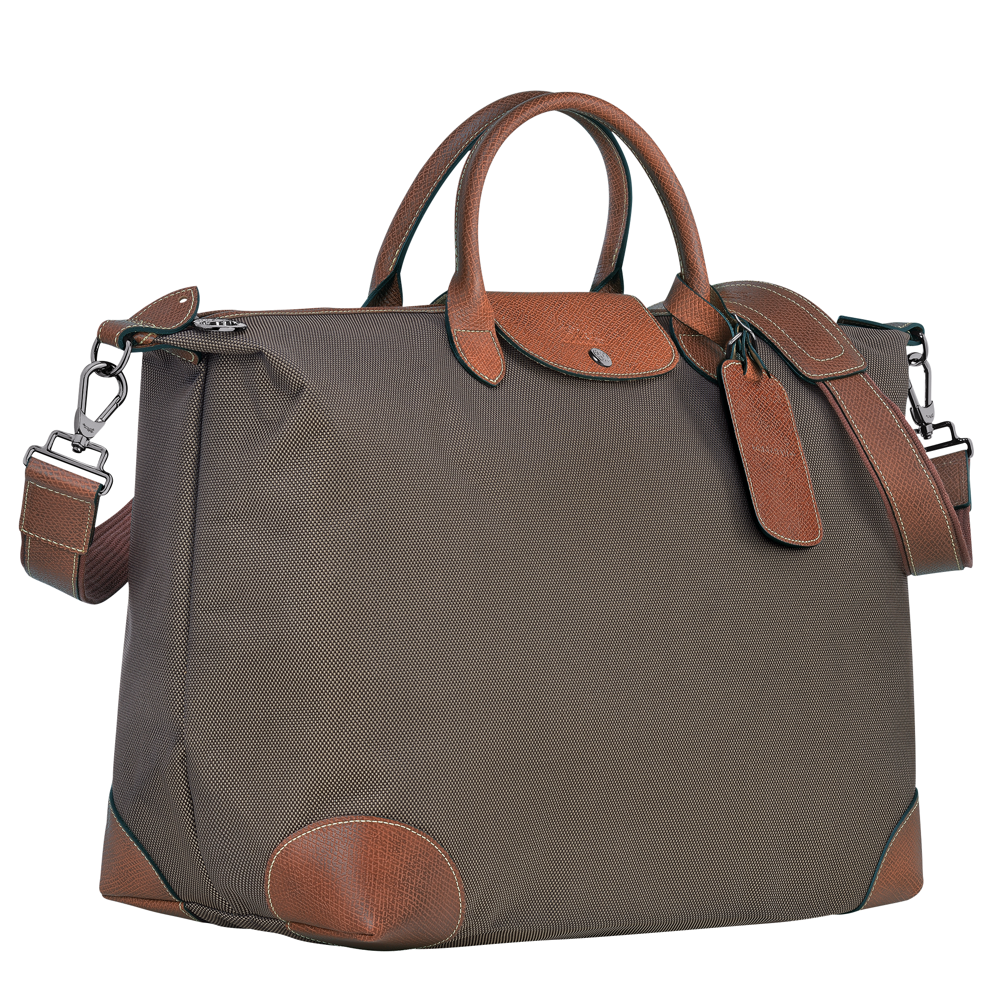 Boxford L Travel bag Brown - Recycled canvas | Longchamp NO Boxford L Travel bag Brown - Recycled canvas | Longchamp NO