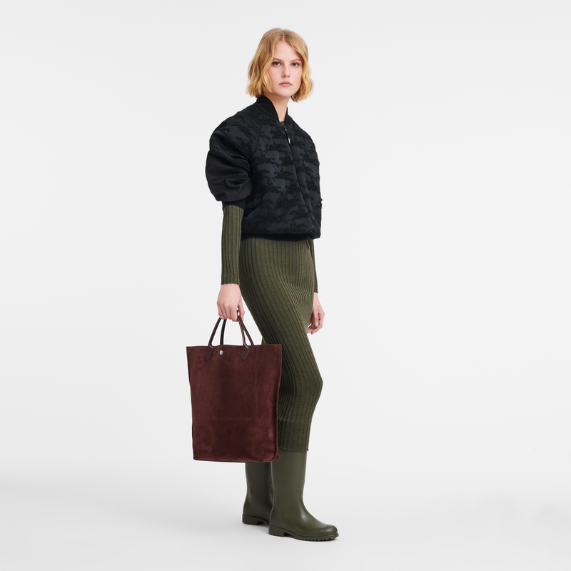 Cabas Longchamp M Tote bag Burgundy Leather Longchamp CA