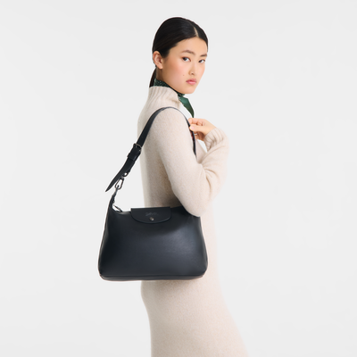Borsa hobo M Le Pliage Xtra , Pelle - Nero