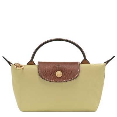 Le Pliage Original Pouch with handle , Pistachio - Recycled canvas