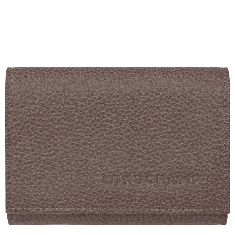 Le Foulonné Compact wallet , Taupe - Leather  - View 1 of  3