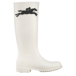Flat boots, Ivory