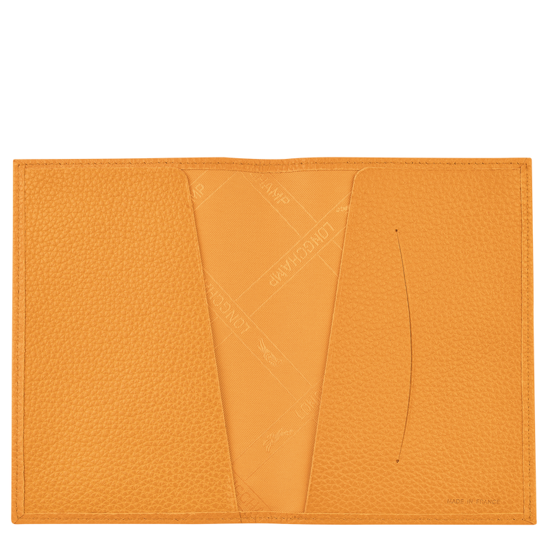 Le Foulonné Passport cover , Apricot - Leather  - View 2 of  2
