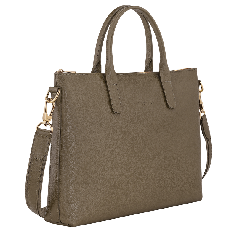 Le Foulonn&eacute; S Briefcase , Caper - Leather  - View 3 of  5