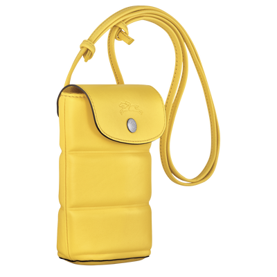 Le Pliage Xtra Mobiltelefon-Etui mit Lederbändchen, Gelb